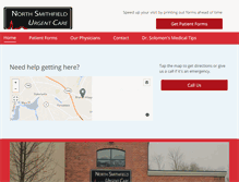 Tablet Screenshot of northsmithfieldurgentcare.com